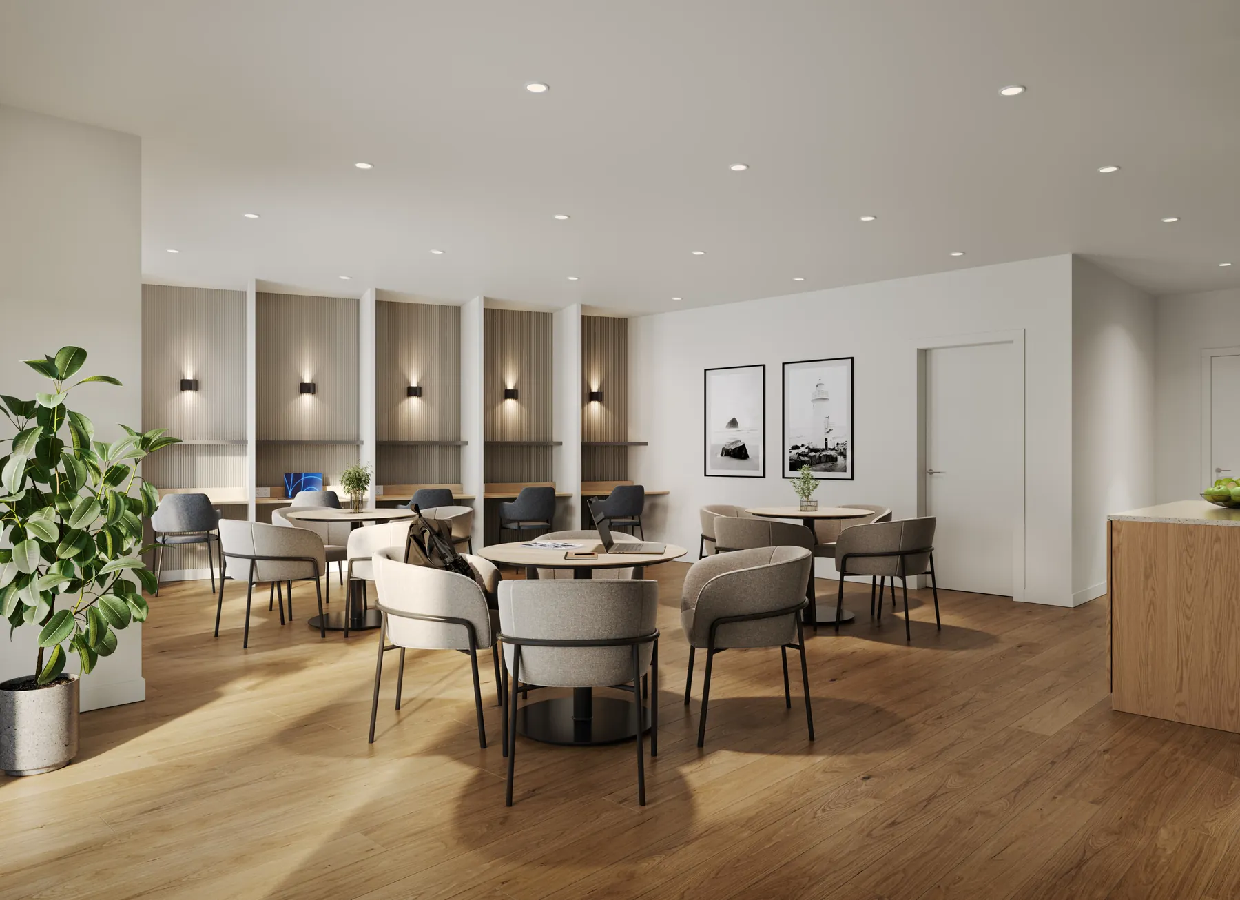 The co-working lounge